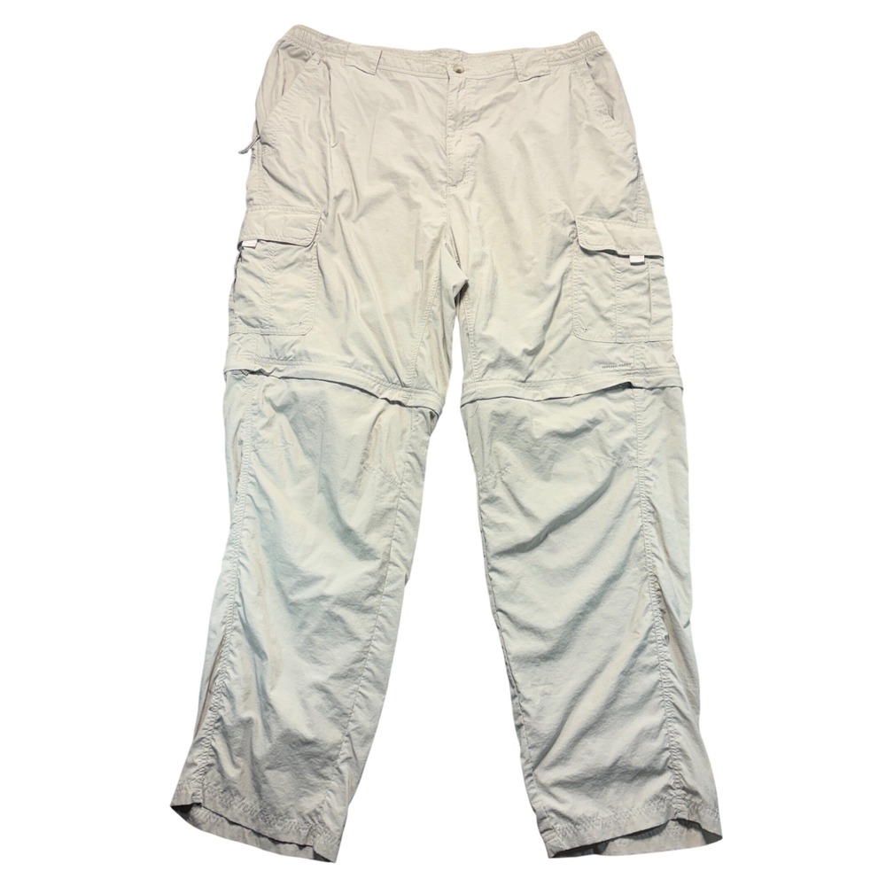 Columbia Titanium Convertible Cargo Pants Mens 2XT Tan Khaki Hiking